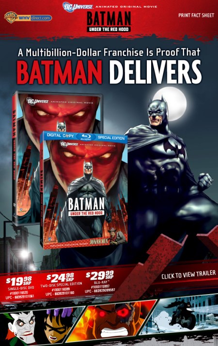 Batman Under the Red Hood sell sheet image
