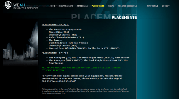 Warner Movies Trailers